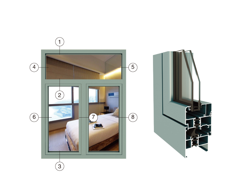 C55断桥隔热平开窗系列
