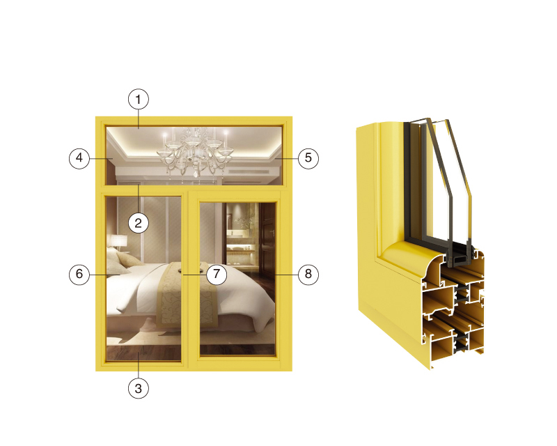 GX55断桥隔热平开窗系列