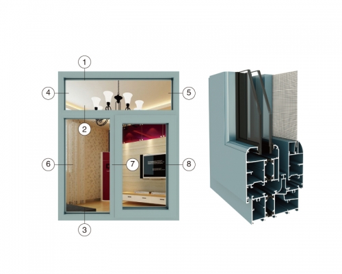 CSD85窗纱一体系列
