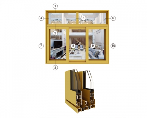 GR80断桥隔热推拉窗系列